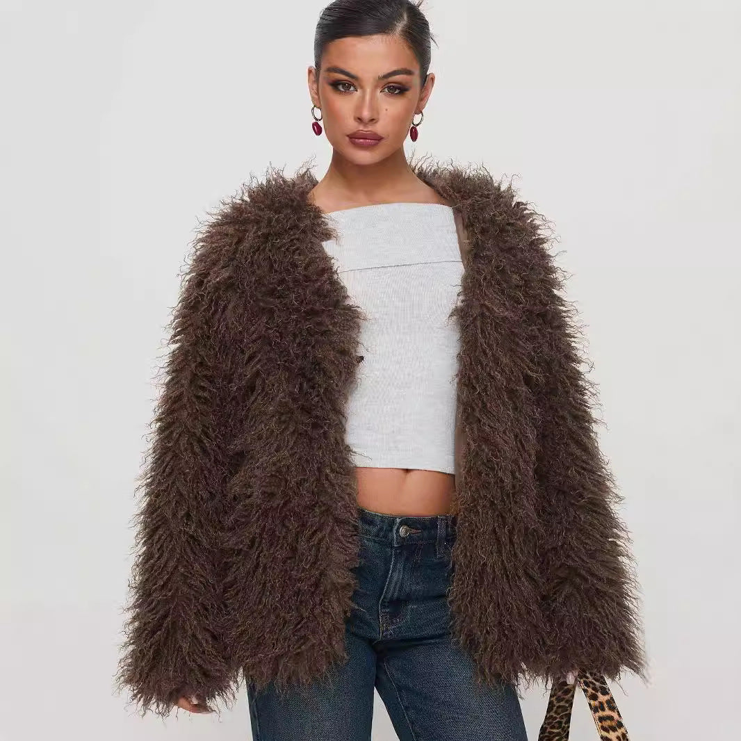 Coat Faux Fur Jacket photo 3