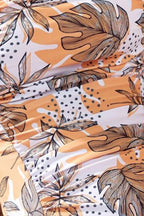 Square Neck Printed One-piece Swimwear Cover Up Swim Set (14)