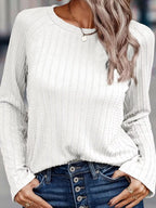 Textured Knit Long Sleeve T-shirt (10)
