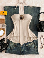 Embellished Front Halter Neck Cami (3)