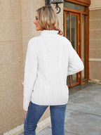 Cable-knit Mock Neck Sweater (6)