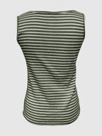 Striped Button Front Knit Tank Top (2)