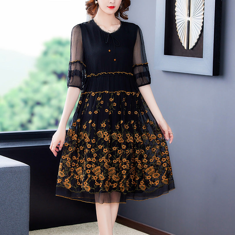 Summer Hangzhou Heavy Silk Dress High-end photo 1