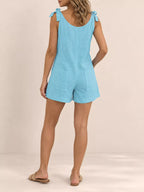 Full Size Tie-shoulder Romper Pockets Plus (7)