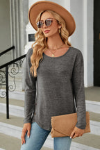 Round Neck Long Sleeve T-shirt (31)
