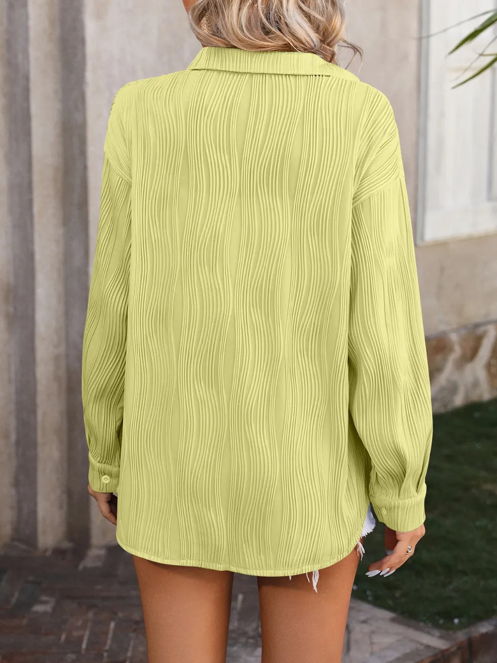 Button Up Dropped Shoulder Shirt (6)