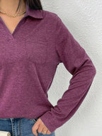 Casual Long Sleeve Polo T-shirt (6)