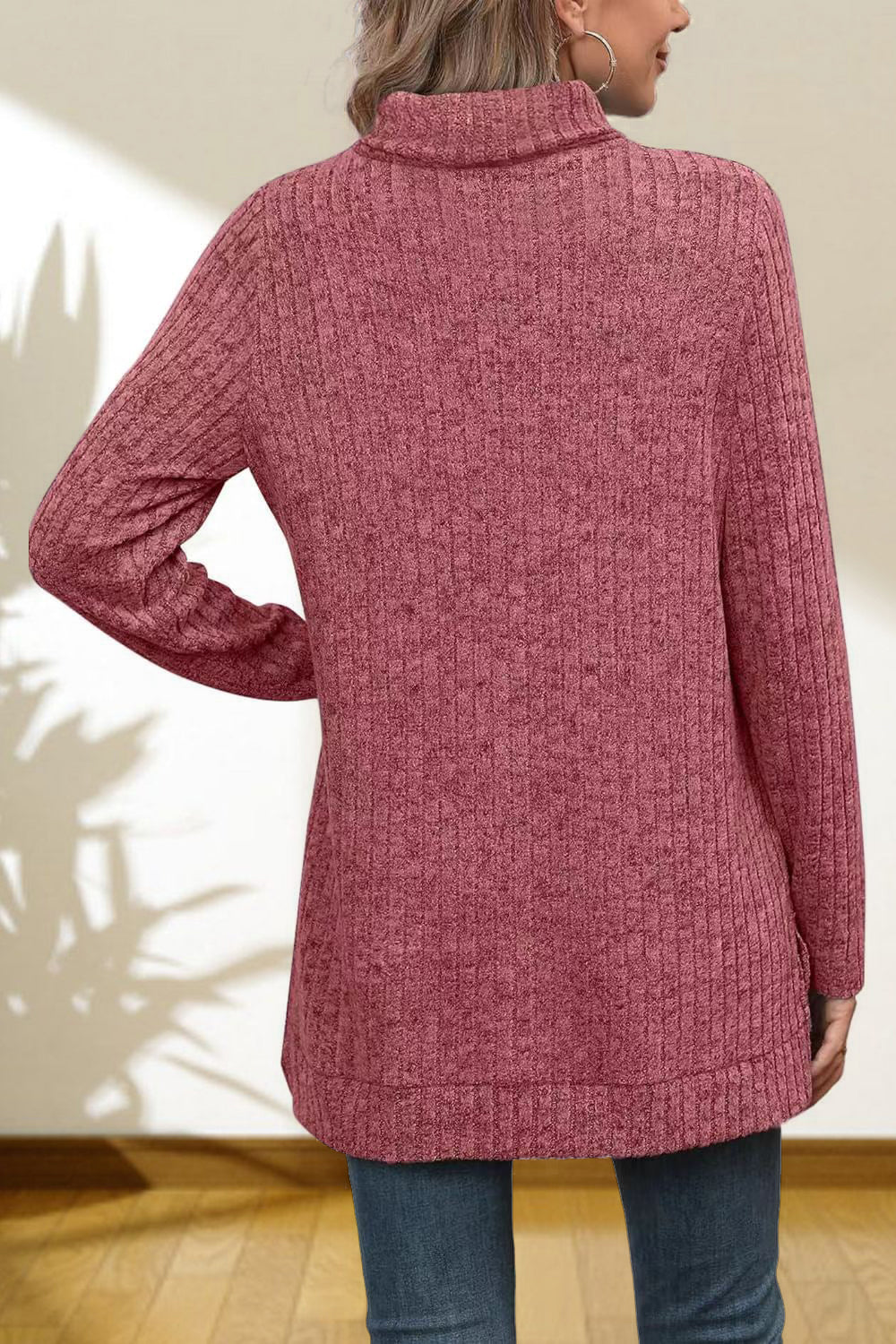 Turtleneck High Low Top (2)