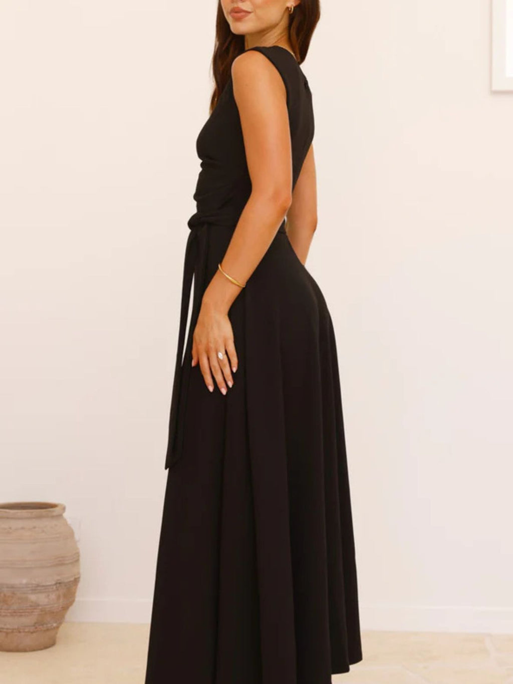 Single Shoulder Tie Waist Maxi Dress (6)