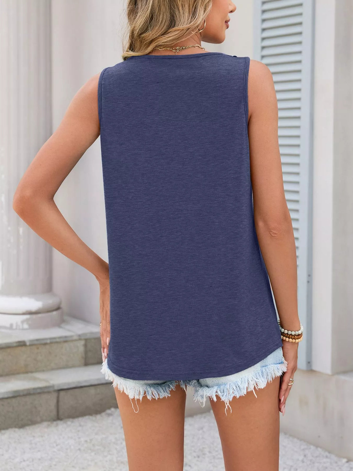 Lace Trim Sleeveless Tank Top (30)