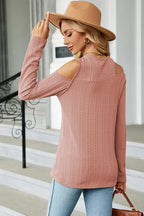 Round Neck Cold Shoulder T-shirt (22)