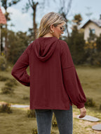 Cable-knit Dropped Shoulder Hoodie (16)