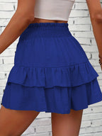 Ruffle Layered High Waist Casual Skort (30)