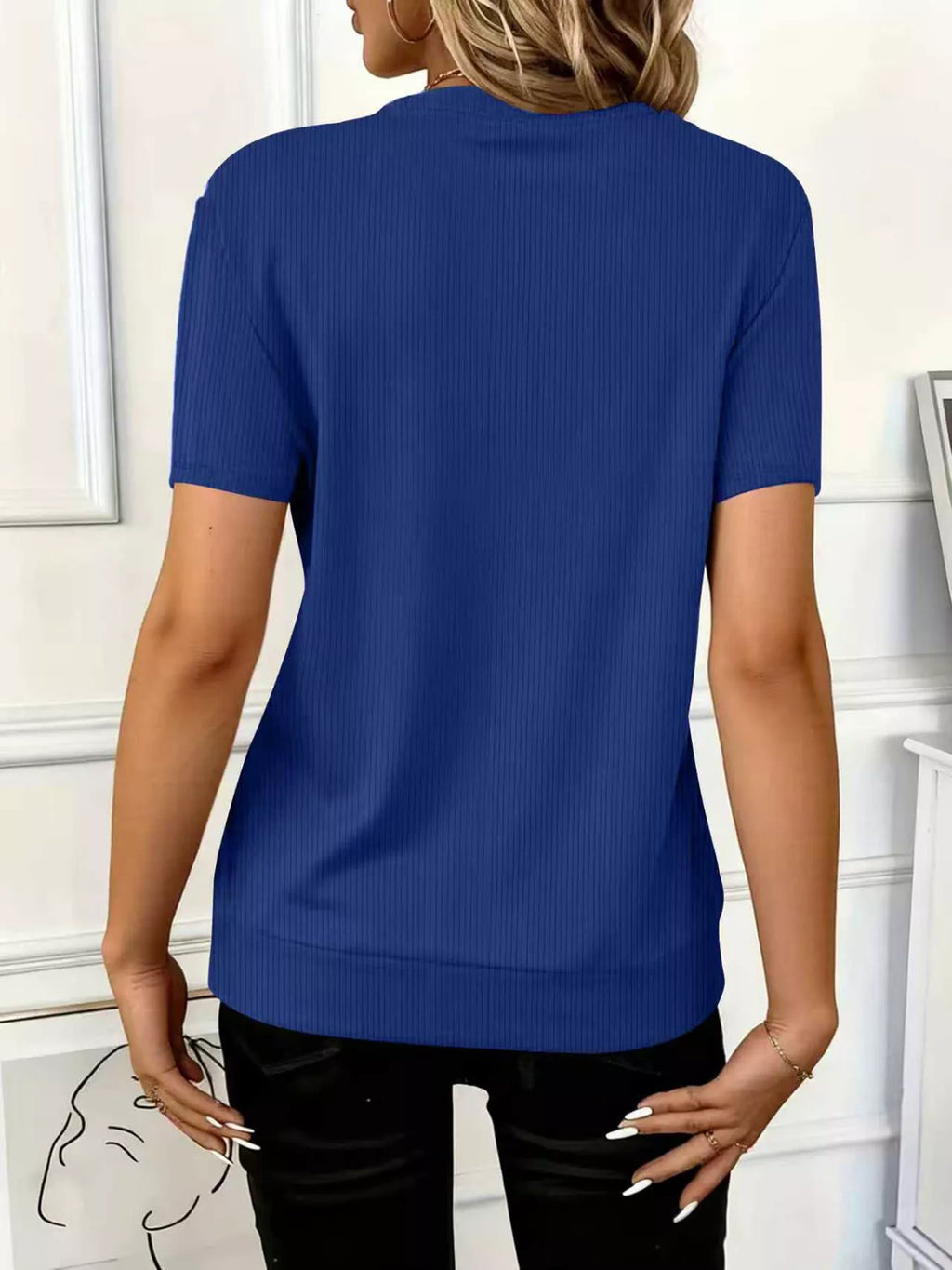 Half Zip Short Sleeve Top (11)