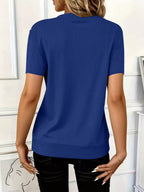 Half Zip Short Sleeve Top (11)