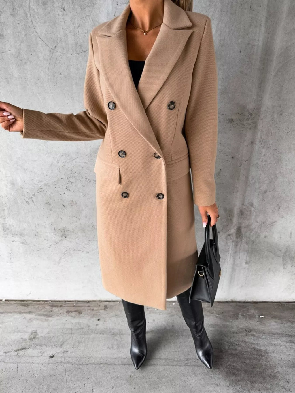 Double-breasted Longline Coat (7)