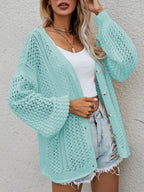 Openwork Button Front Cardigan (8)