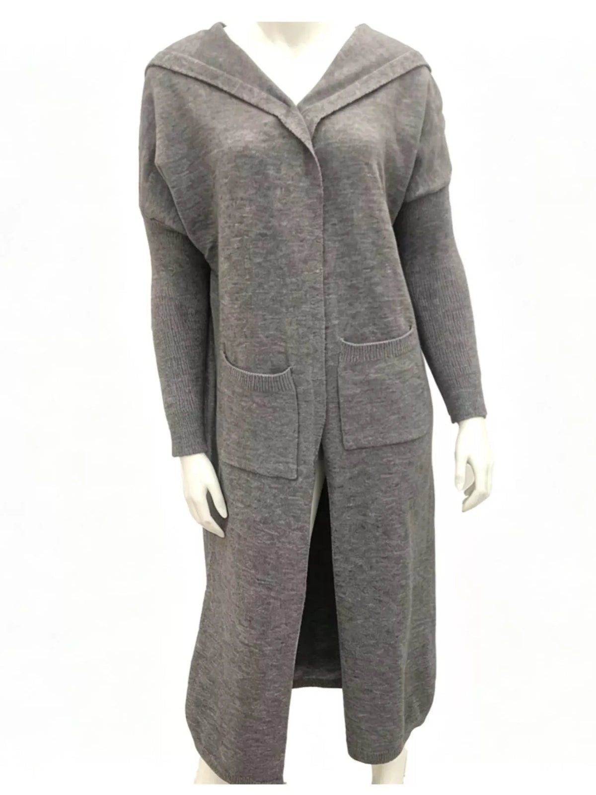 Full Size Letter Back Hooded Cardigan Plus (9)