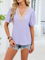 V-neck Short Sleeve T-shirt (15)