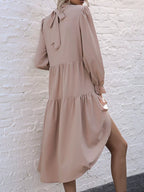 High-low Flounce Sleeve Dress (6)