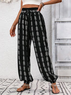 Tied Printed High Waist Pants (10)