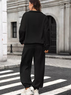 Zip-up Long Sleeve Top Pants Set (13)