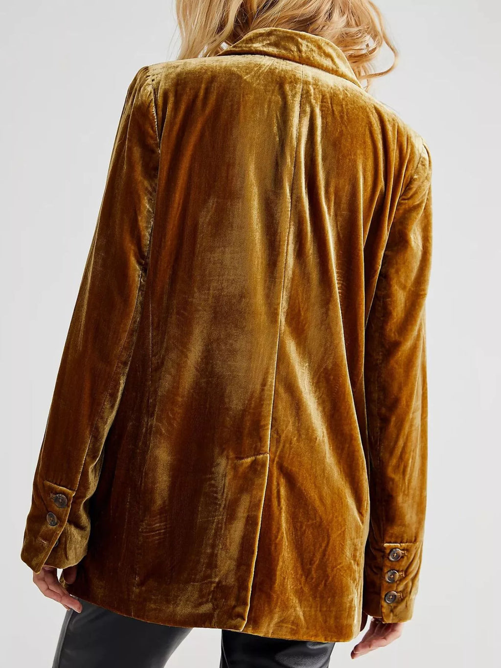 Lapel Collar Button Up Blazer (3)