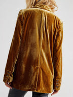 Lapel Collar Button Up Blazer (3)