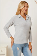 Collared Neck Dropped Shoulder T-shirt (3)