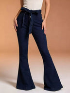 Bow-tie High-waisted Flare Jeans (15)
