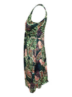 Tropical Print V-neck Sleeveless Summer Dress (12)