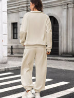 Zip-up Long Sleeve Top Pants Set (20)