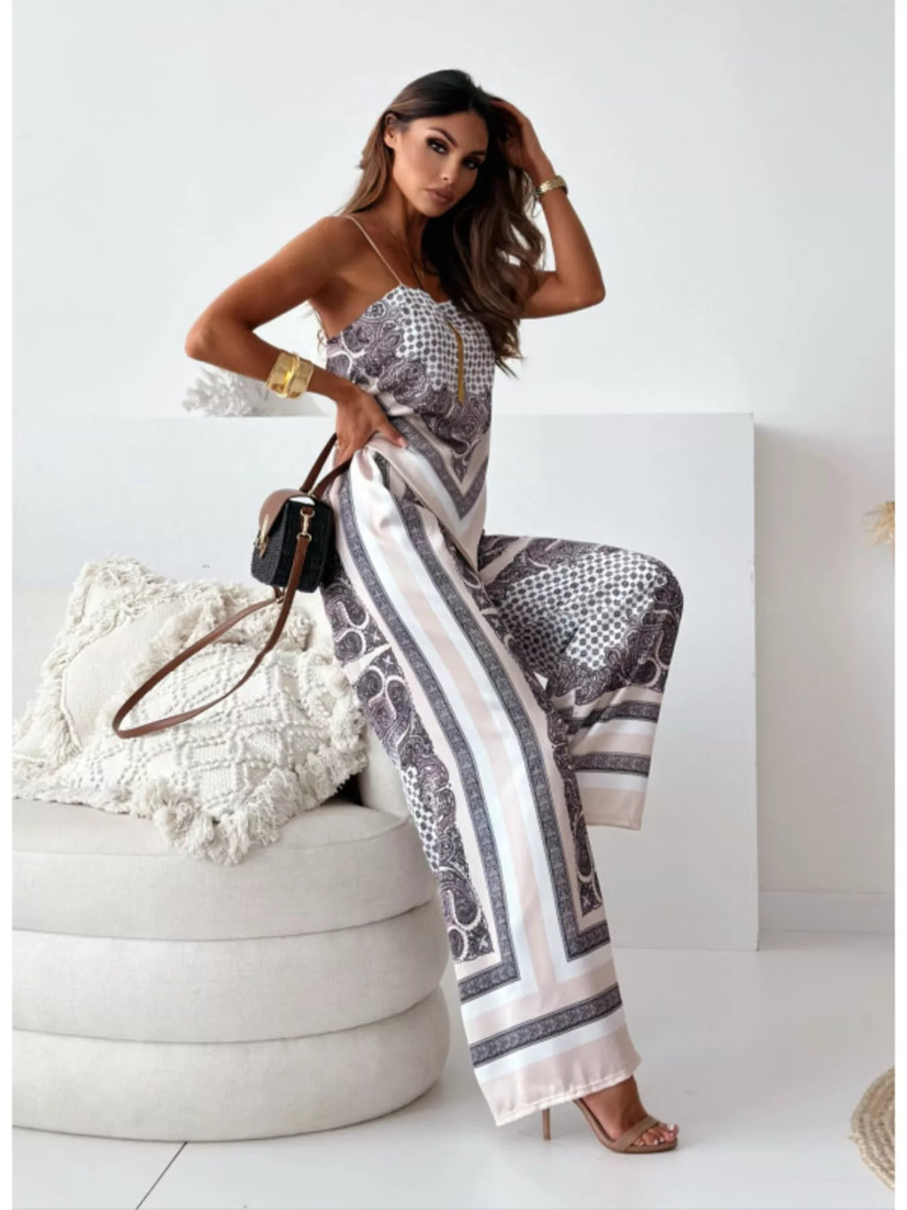 Tie Back Printed Cami Pants Set (6)