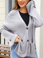 Oversized Knit Button-down Cardigan (10)