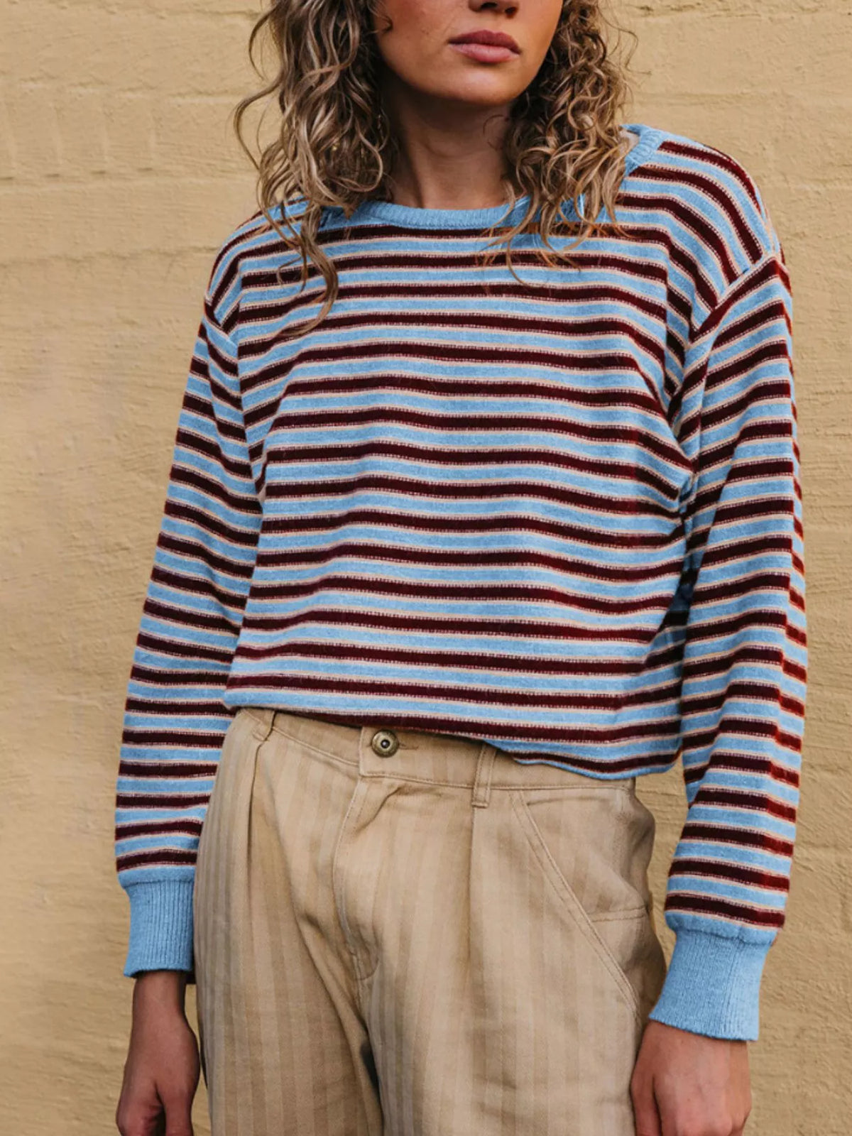 Striped Crew Neck Sweater (5)