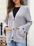 Oversized Knit Button-down Cardigan (7)