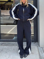 Zip Up Long Sleeve Outerwear Pants Set (24)