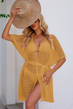 Openwork Tie Waist Cover Up (10)