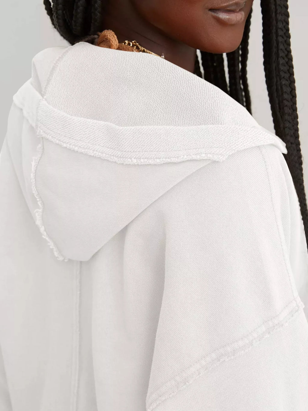 Dropped Shoulder Cropped Hoodie (37)