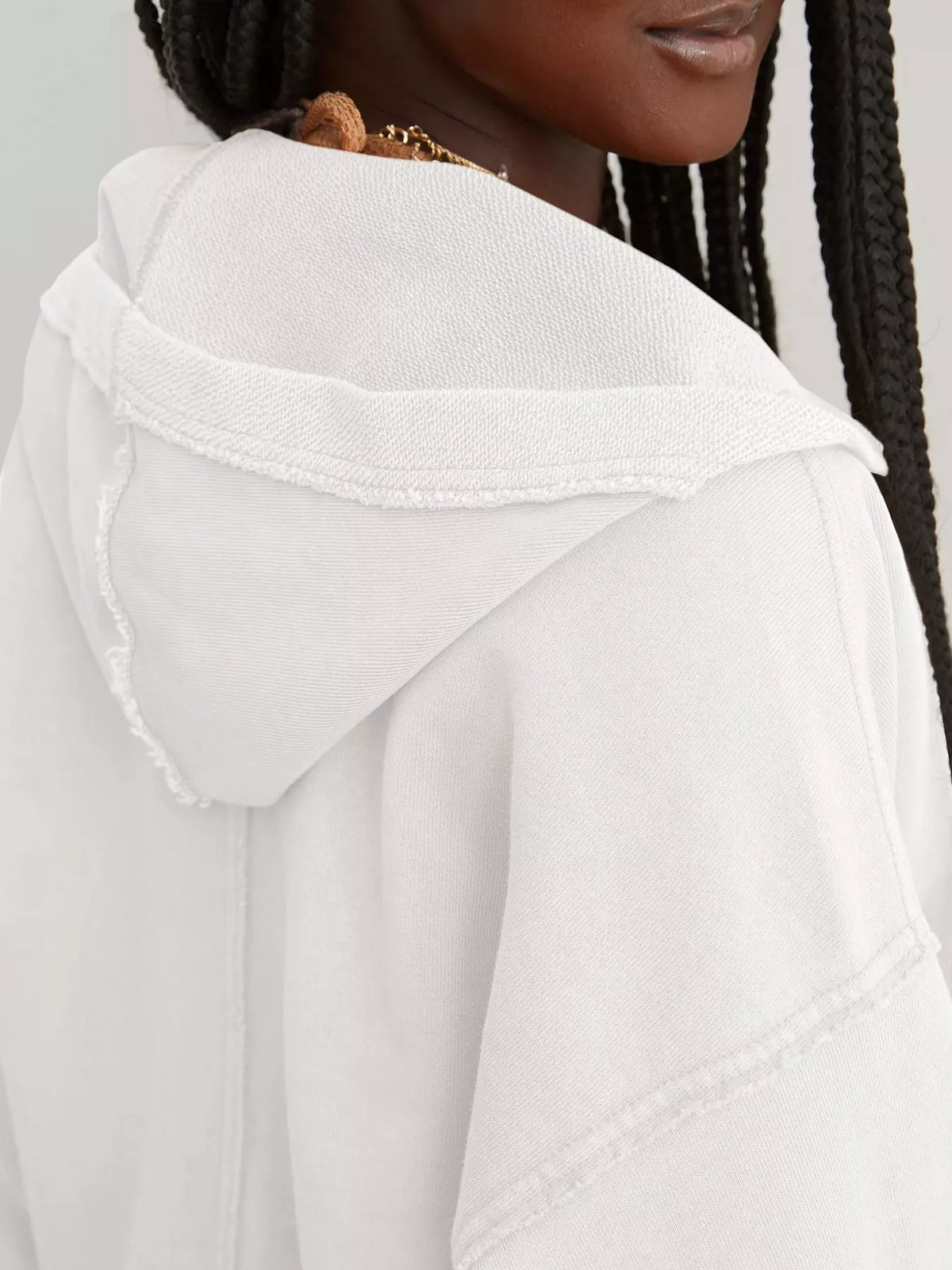 Dropped Shoulder Cropped Hoodie (37)