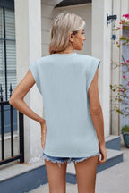Corded Rib Round Neck T-shirt (12)