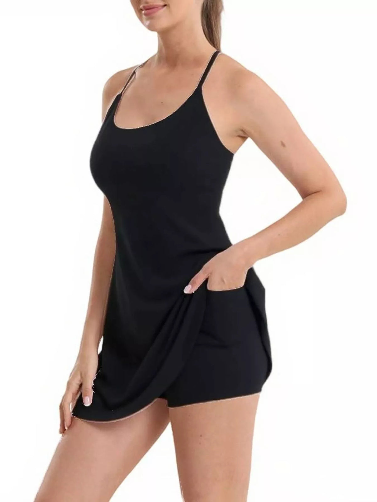 Scoop Neck Cami Shorts Active Set (16)
