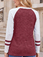 Ribbed Raglan Sleeve T-shirt (26)