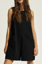 Round Neck Sleeveless Romper Pockets (17)