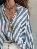 Striped Loose Fit Shirt (5)