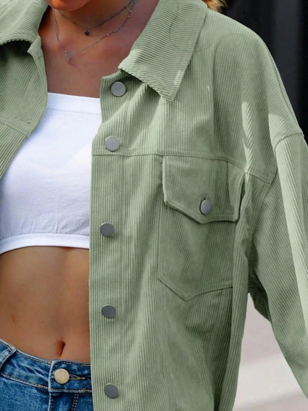 Corduroy Button-down Shacket (14)