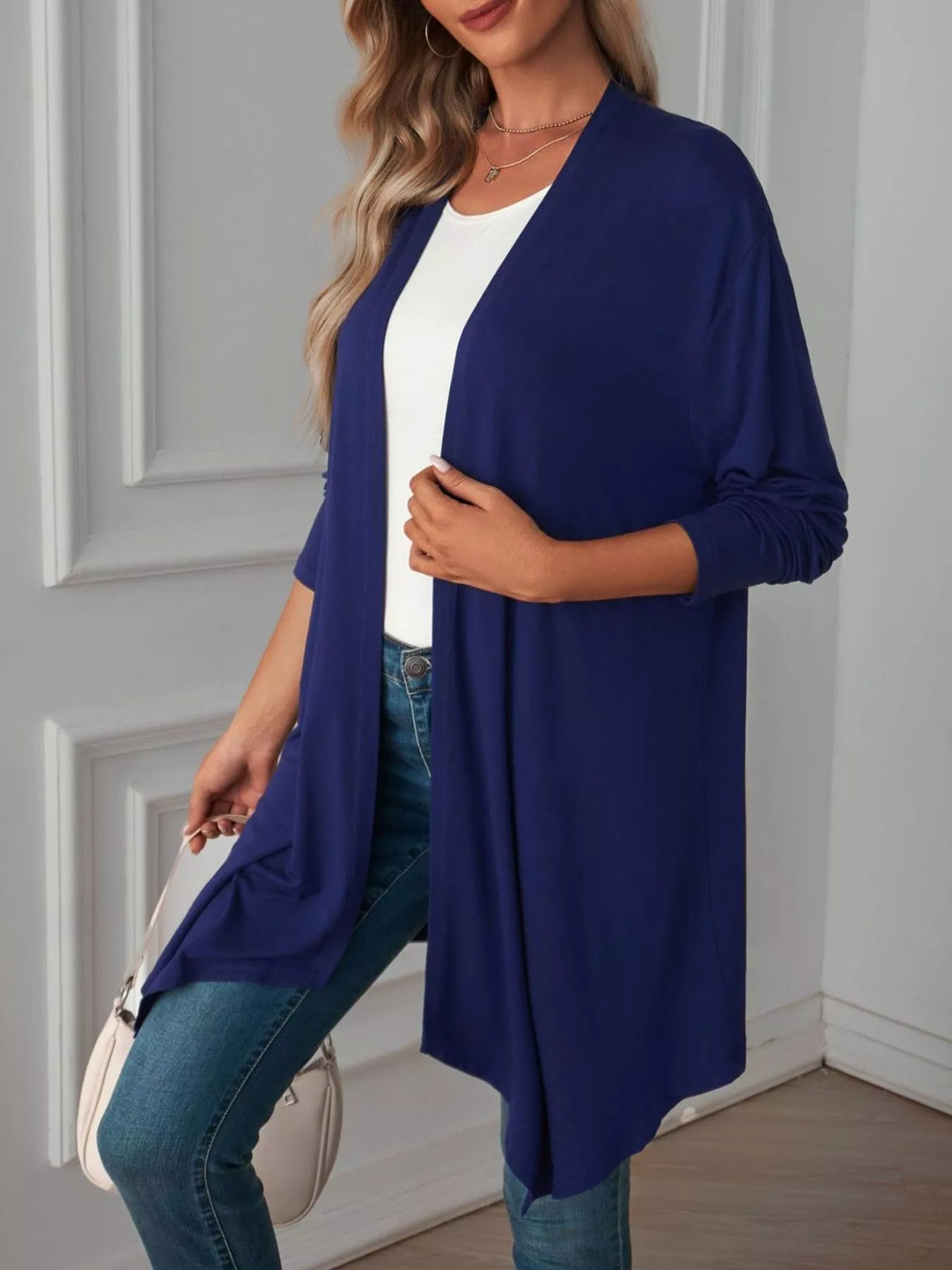 Lightweight Open Front Cardigan (3)