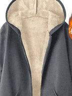 Fleece-lined Zip Up Hooded Outerwear (5)