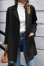 Lapel Collar Long Sleeve Blazer (8)