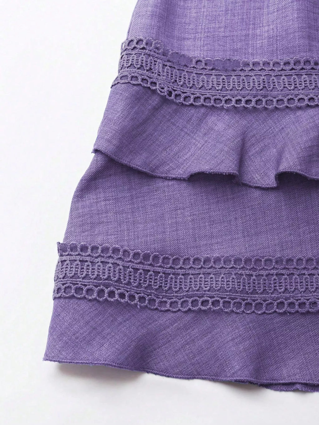 Lace Detail V-neck Mini Dress (28)